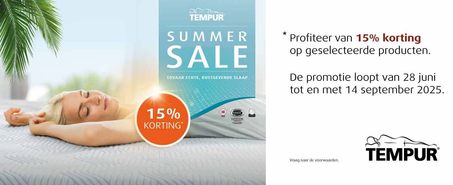 Tempur Summer Sale 2025 korting bij Profita